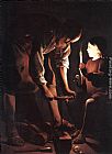 Georges De La Tour Canvas Paintings - Christ in the Carpenter's Shop